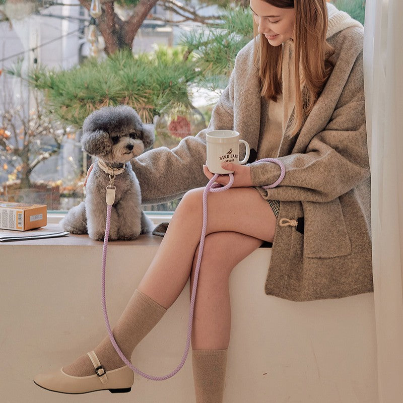 【即納】Rope leash classic - 1.8m（ライラック）