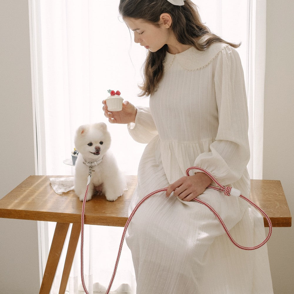 【予約】Rope collar（レッドベルベット）