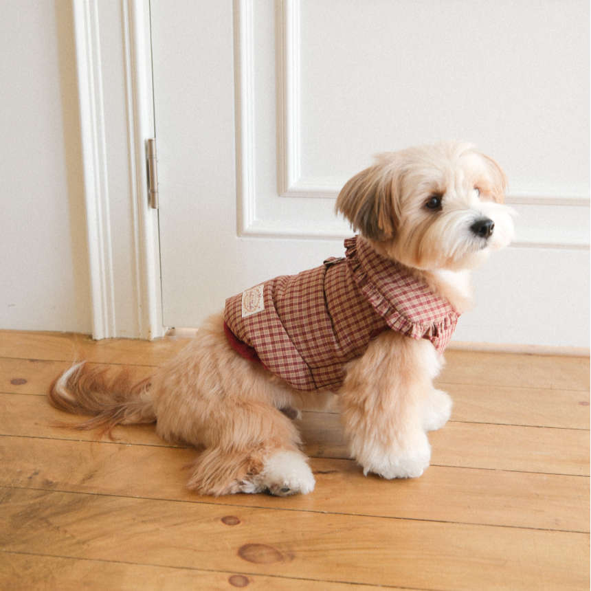 【予約】Check Frill Padding